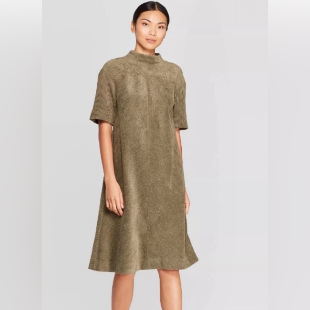 ✨Prologue Sage Green Corduroy A-Line Dress✨ NWOT